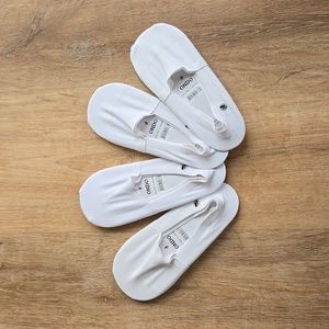 4-pack ONDO Women's Small (6-7.5) Arctic white no-show socks